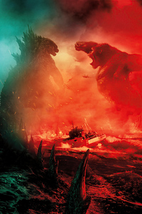 Godzilla Vs Kong Fight Scene 4k (800x1280) Resolution Wallpaper