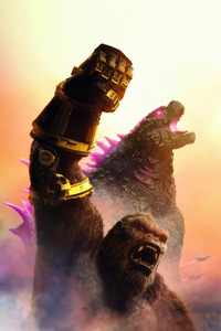 Godzilla X Kong He Ultimate Showdown (640x960) Resolution Wallpaper