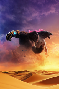 Godzilla X Kong The New Empire 4k Movie (720x1280) Resolution Wallpaper