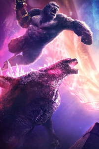 Godzilla X Kong The New Empire 5k Chinese Poster (1440x2960) Resolution Wallpaper