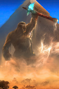 Godzilla X Kong The New Empire Coming (480x854) Resolution Wallpaper