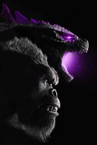 Godzilla X Kong The New Empire Purple Variant (1080x1920) Resolution Wallpaper