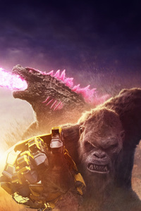 Godzilla X Kong The New Empire Real 3d Poster (320x480) Resolution Wallpaper