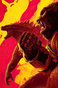 Godzilla X Kong The New Empire Red (1080x1920) Resolution Wallpaper