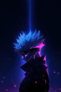Gojo Satoru Six Eyes That See Beyond Reality (1280x2120) Resolution Wallpaper