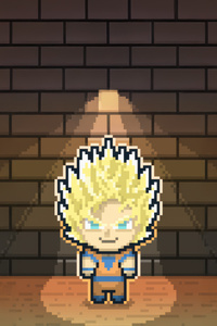 Goku 8 Bit Unleashed (640x1136) Resolution Wallpaper