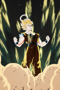Goku A Better Guardian (1280x2120) Resolution Wallpaper