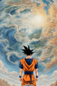 Goku Amidst The True Essence Of Earth (720x1280) Resolution Wallpaper