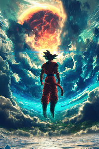 Goku Earth Greatest Defender (750x1334) Resolution Wallpaper