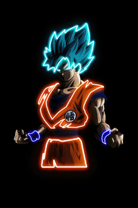 Goku Formidable Aura (1080x2160) Resolution Wallpaper