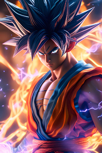 Goku In His Mastered Ultra Instinct (240x400) Resolution Wallpaper