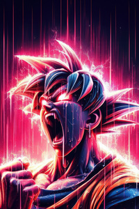 Goku Signature Move (1280x2120) Resolution Wallpaper