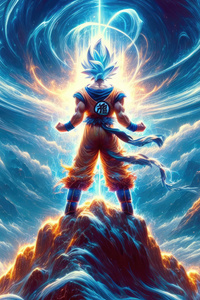Goku Spirit Of The Dragon (320x568) Resolution Wallpaper