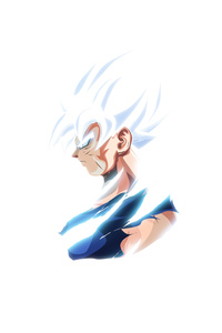 Goku Ultra Instinct Dragon Ball Minimal 4k (1280x2120) Resolution Wallpaper