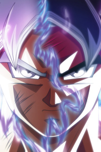 Goku Ultra Instinct Transformation 5k (320x568) Resolution Wallpaper