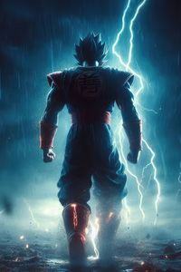 Goku Unyielding Spirit (240x400) Resolution Wallpaper