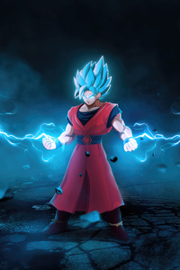 240x400 Goku With Lightening Powers