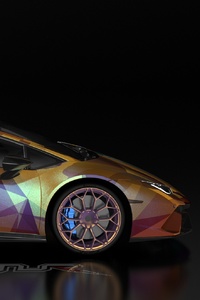 Gold And Wine Lamborghini Huracan Car (640x1136) Resolution Wallpaper