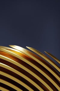 750x1334 Gold Object Shapes Abstract 8k