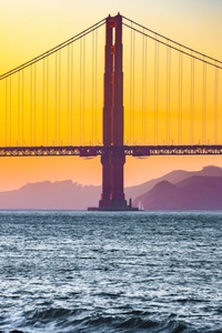 Golden Gate Bridge Dusk Time 5k (1080x2280) Resolution Wallpaper