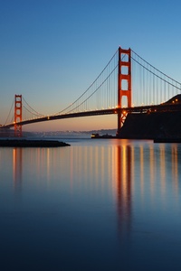Golden Gate Bridge Evening 5k (480x800) Resolution Wallpaper