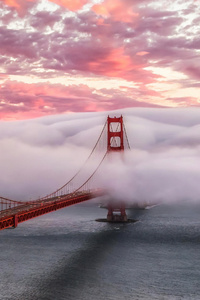 Golden Gate Bridge Morning 4k (1280x2120) Resolution Wallpaper