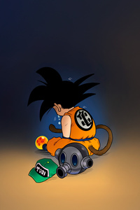 Goodbye Tori Little Goku (640x1136) Resolution Wallpaper