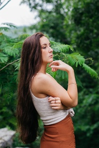 Gorgeous Girl In Forest