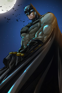 Gotham Knight Batman Lookdown (360x640) Resolution Wallpaper