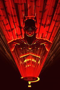 Gotham Shadow Minimalist Batman (320x568) Resolution Wallpaper