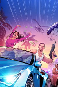 Grand Theft Auto Vi Fan Made (480x854) Resolution Wallpaper