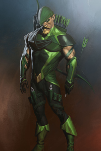 Green Arrow Injustice 2 Art 4k