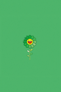 Green Flower Background (360x640) Resolution Wallpaper