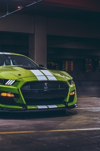 Green Ford Mustang Shelby GT500