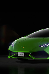 Green Lamborghini 4k (480x800) Resolution Wallpaper