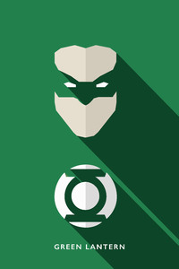 Green Lantern Minimalism 4k