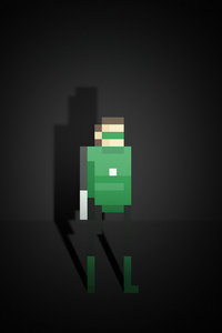 320x480 Green Lantern Pixel Art 5k
