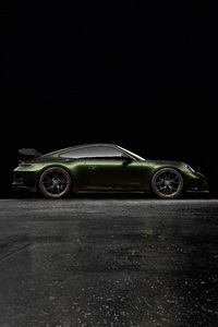 Green Porsche 918 Dynamic Power (2160x3840) Resolution Wallpaper
