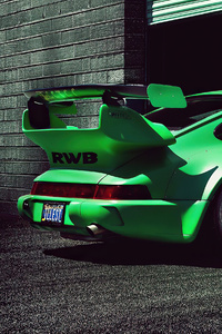 Green Porsche Rwb 4k (1125x2436) Resolution Wallpaper