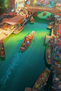 Green River City 4k (1080x1920) Resolution Wallpaper
