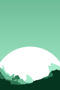 Green Valley Minimalist (320x480) Resolution Wallpaper