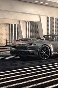 Grey Porsche 4k (1125x2436) Resolution Wallpaper