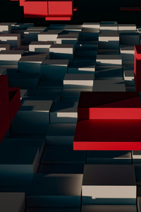 Group Of Red Black Cubes (480x854) Resolution Wallpaper