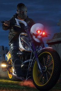 GTA 5 Online Halloween DLC Bike (1125x2436) Resolution Wallpaper