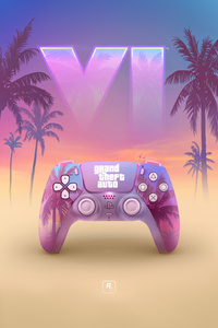 Gta 6 Custom Ps5 Controller 5k (1080x2160) Resolution Wallpaper