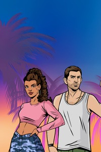 Gta 6 Lucia And Jason 2026 (640x960) Resolution Wallpaper