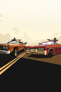 Gta San Andreas Car Chase (750x1334) Resolution Wallpaper