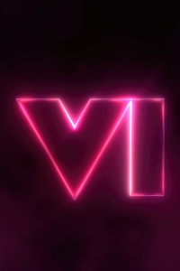 Gta Vi Neon Logo 5k (320x480) Resolution Wallpaper