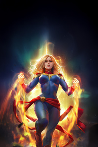 Guardian Captain Marvel (360x640) Resolution Wallpaper