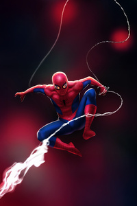 Guardian Spiderman In Action (1440x2560) Resolution Wallpaper